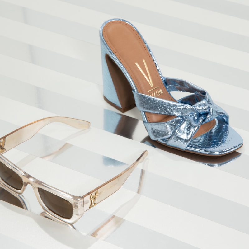 Vizzano Women's Fashion Summer Denim Heels