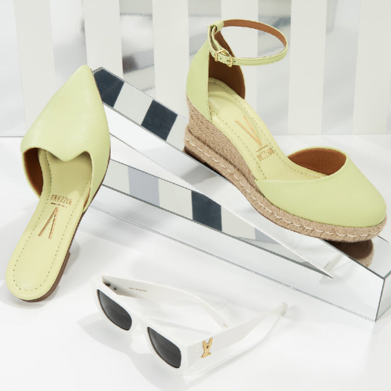 Vizzano Women's Tan Wedge Heel Ankle Strap Platform Sandals