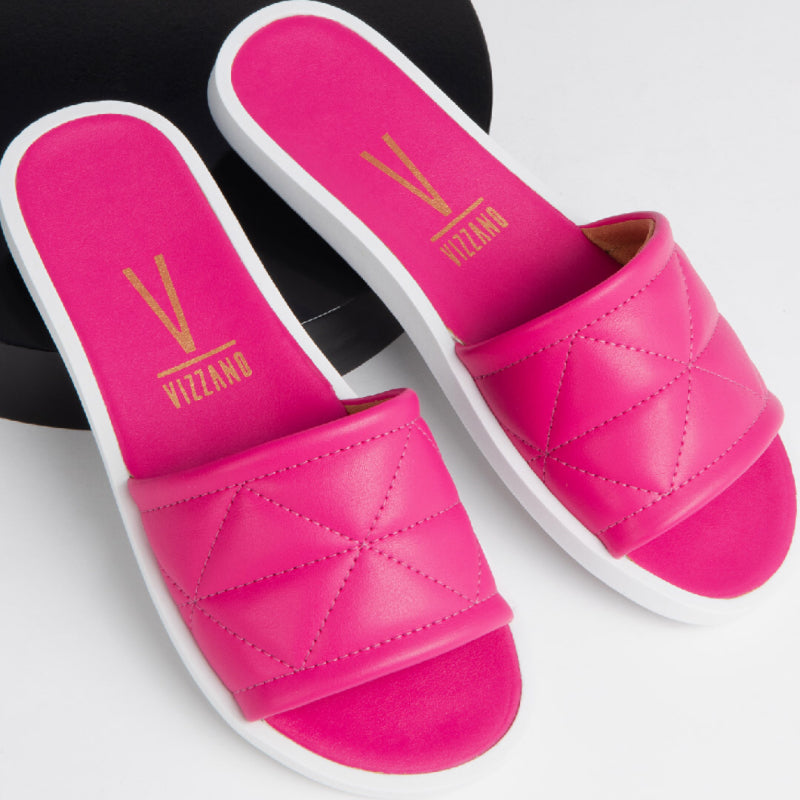 Vizzano Women's Purple Terry Slide Slippers