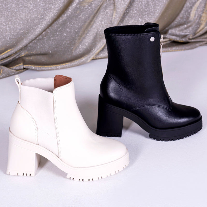 Vizzano Women's Square high Heels Winter Short Boots