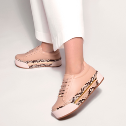 Casual Snake Skin Detail Women's Sneakers by Vizzano